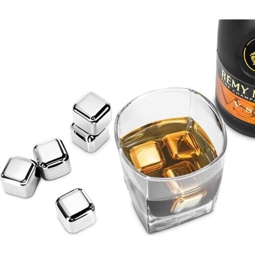 Stainless Steel Ice Cubes Reusable Chilling Stones For Whiskey Wine Keep Your Drink Cold Longer Wine Fast Cool Drinking Tool Set