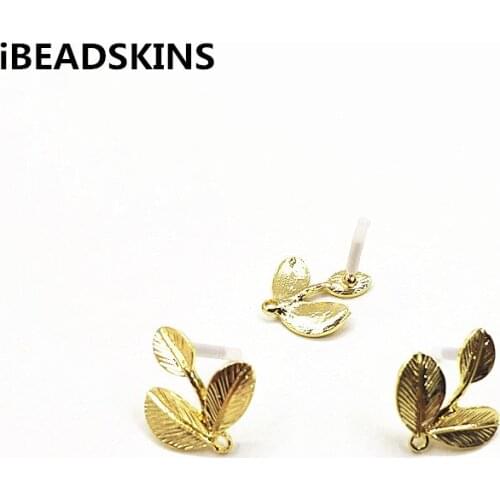 New arrival! 24x21mm 100pcs Zinc alloy leaf shape earrings Stud for Jewelry Accessories/Earring Parts/Hand Made DIY