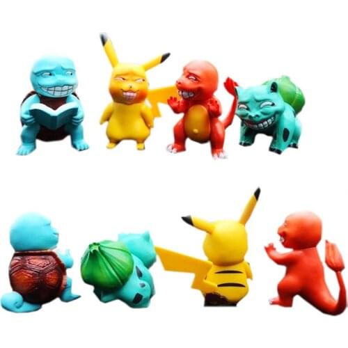 New Products Pokemon Anime Figures Grievous Pikachu Car Decoration Doll Ornaments Imported Tape Box Toys For Children