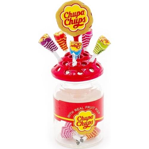 Odoria 1:12 Miniature Food Lollipop and Case Candy Storage Box Model For Kitchen Shop Set Dollhouse Accessories Doll House Decor