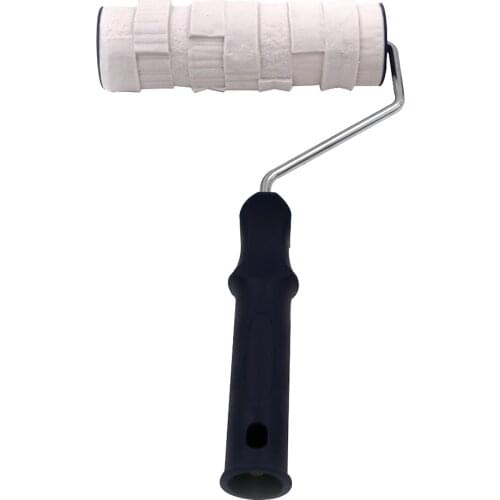 Portable 8" DIY Patterned Paint Roller Decorative Rubber Roller Household Rubber Paint Roller DIY Wall Texture Art Brush