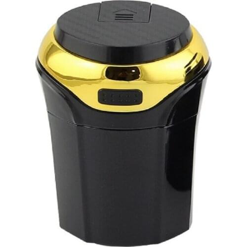 Portable LED Car Ashtray Garbage Storage Cup Container Cigar Ash Cup Holder with Lid Car Styling Universal