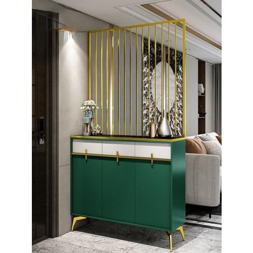 Zq Affordable Luxury Style Entrance Cabinet Shoe Cabinet Integrated Modern Minimalist Hallway Living Room Curio Cabinet