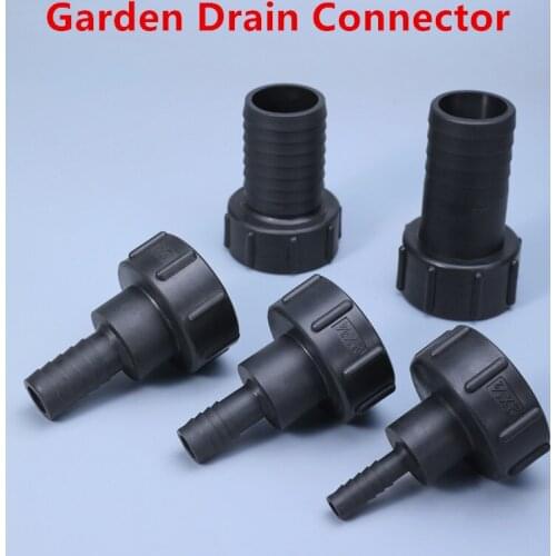 S60x6 Coarse thread to 1/2" 3/4" 1" 2" Hose IBC tank fittings plastic Garden Drain Connector Water Tank Adapter 1PCS