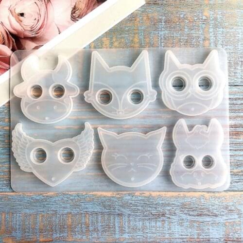 DIY Owl Cow Wing Keychain Epoxy Resin Mold Jewelry Pendant Silicone Mould Crafts Decorations Casting Tools
