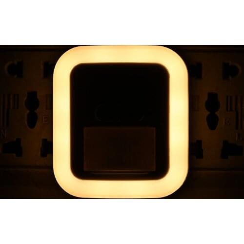 LED Plug-in Motion Sensor Light Wall Night Lamp with Brightness Lighting Time Adjustable for Bedroom Stairs AC110-240V