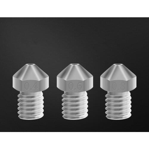 T-V6 Plated Copper Nozzle Durable Non-stick High Performance For 3D Printers M6 Thread For E3D V6 Dragon Hotend