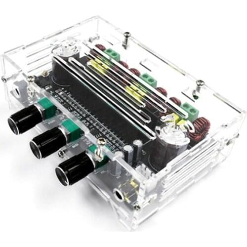 Top Tpa3116D2 Bluetooth Digital Power Amplifier Board High Power 2.1 Channel 2X80W+100W Stereo Equalizer with Crystal Shell
