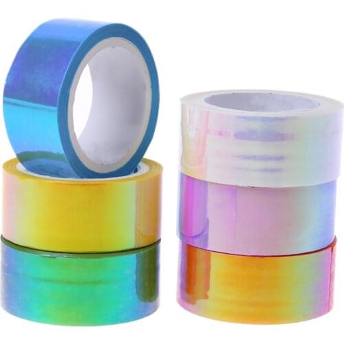 Rhythmic Gymnastics Decoration Holographic RG Prismatic Glitter Tape Hoops Stick