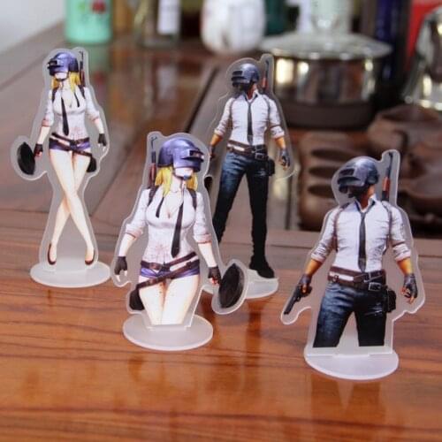 Unique Cake Topper PUBG Cosplay Plastic Character Birthday Cake Decoration Model for Birtyday Cake Decorations Party Gift