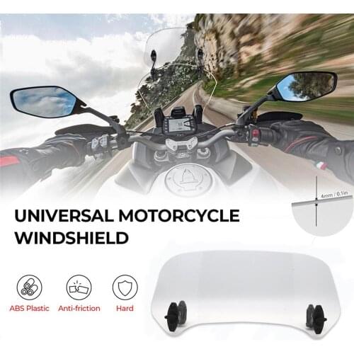Motorcycle Universal windshield Clamp-On Variable Windscreen Spoiler Extension For R 1200GS F800GS For Tmax For BMW For Yamaha