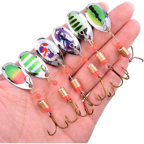 1Pcs Spoon Spinner Fishing Lures 3.5g 5.5cm Wobbler CrankBaits Jig Metal Sequin Trout Spoon With Hooks for Carp Fishing Pesca