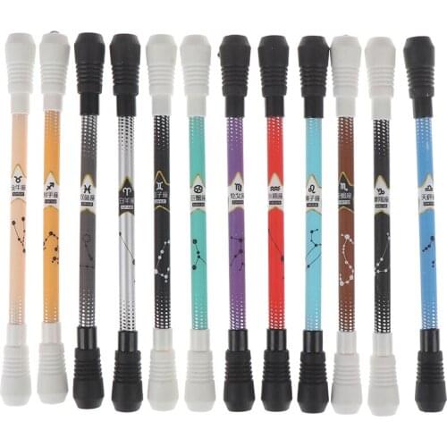 1pcs Rotating Ballpoint Pen Smooth Surface Anti-Slip Anti-Drop Spinning Rotation Pen With 0.5 Pen Head For Smooth Writing