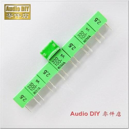 10PCS/50PCS FKP2 330pF 100V 100v330pf 2.5% high precision film capacitor 0.33nF 331