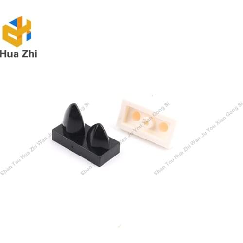 "Building Blocks Parts 15209 10PCS Plate 1 x 2 Special with Two Vertical Teeth LEGOING MOCS Education"