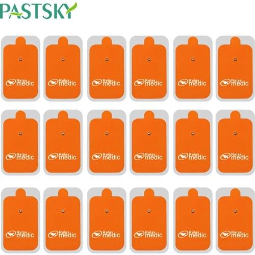 10PCS 6.6*4.2cm EMS electrode pads Tens Acupuncture Gel pad Electric body Massager pulse stimulator therapy electro Patch
