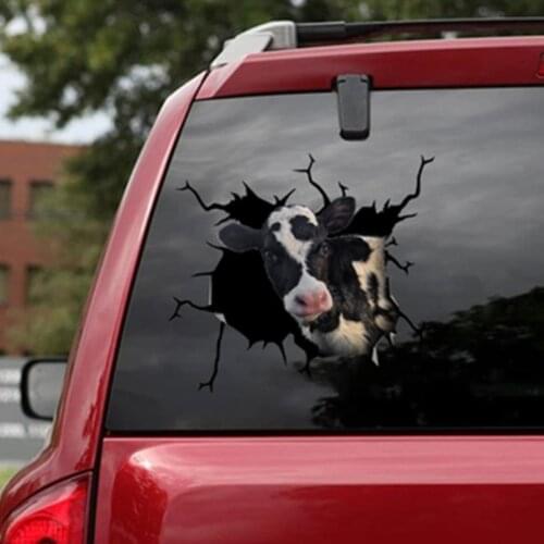 Cute Animal Crack 3D Window Stickers Three-dimensional Car Window Glass Clings Decorations Murals Window Sticker Decor