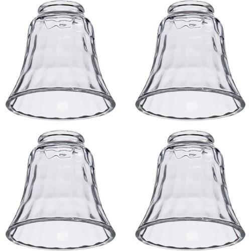 4PCS Ceiling Fan Light Covers, Glass Replacement Shades for Ceiling Fans,Light Fixtures with Decorative Hammered Finish