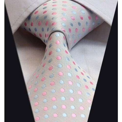 8cm width Jacquard woven necktie classic formal tie with fashion dots