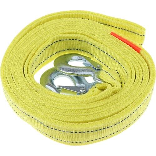 5m Heavy Duty 5 Tons Tow Strap With Hooks, Yellow For ATV 670G