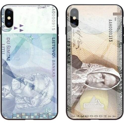 Lithuania Litas Money LTL Soft Phone Case Capa Tempered Glass For iPhone 11 Pro XR XS MAX 8 X 7 6S 6 Plus SE 2020 case