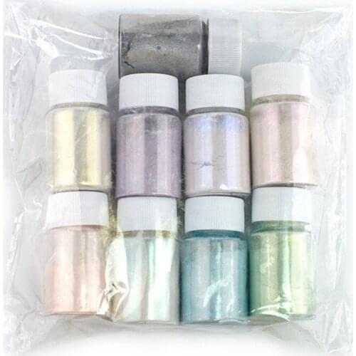 Flower Cambodia Diy Crystal Epoxy Polarized Powder 9 Colors Dyes Soap Making Candle Making Make-up Nails Etc