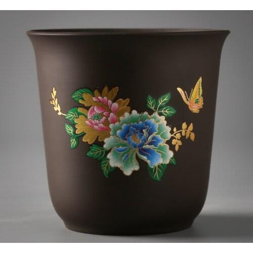 Purple Clay Flower Pot Ceramic Phalaenopsis Special Green Plant Chlorophytum Creative Simple Small Succulent Flowerpot Sale