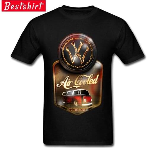 Air Cooled To The Bone Auto Bus Tshirt On Sale Custom Shirt 2018 New Arrival Fashion Punk T Shirt Round Collar Cotton Tops Tees