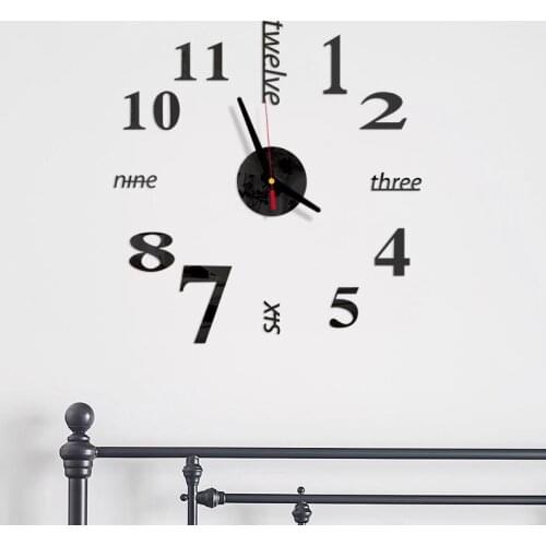 Creative acrylic wall clock / personalized 3D wall clock / home acrylic clock decoration