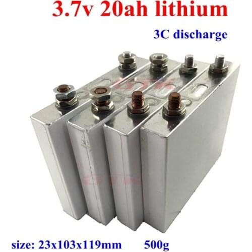 GTK 3.7v 20ah lithium li ion battery 3.7V 19ah Lipo cells 3C 60A discharge for 12V 24V Ebike scooter RV EV solar system pack diy