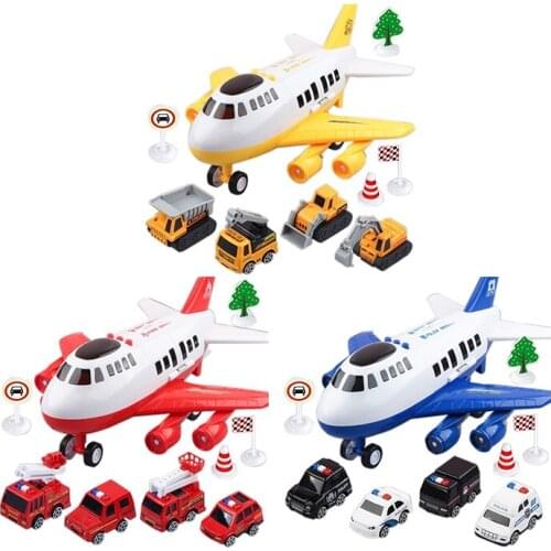 Multifunctional Loading Aircraft DIY Assembled Storage Airplane Toy Child Inertial Airplane Model Transport Aircrafts