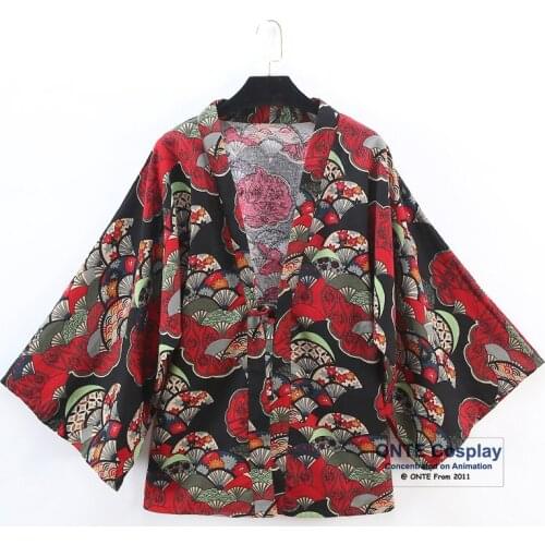 Nation Vintage Cardigan Flax Japan Style Chiffon Kimono Cloaks Cosplay Costumes Fancy Coat outfit