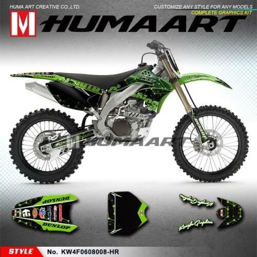 HUMAART Enduro Stickers MX Decals Backgrounds for KX250F KX450F KXF 250 450 2006 2007 2008