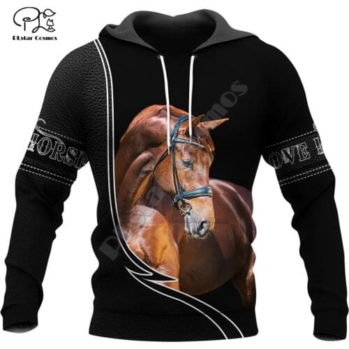 PLstar Cosmos Funny Animal Love Horse Colorful Harajuku NewFashion Tracksuit 3DPrint Men/Women Streetwear Jackets Zip Hoodies 20