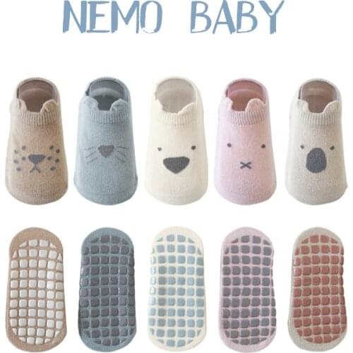 New Summer Baby Socks Combed Cotton Baby Wear Non-slip Toddler Socks Baby Shoes Cartoon Socks Cotton Sock Foot Massage 0-5 Y