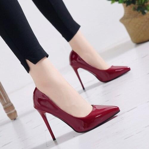 Spring new style European and American style pointed high-heeled womens temperament stiletto shoes
