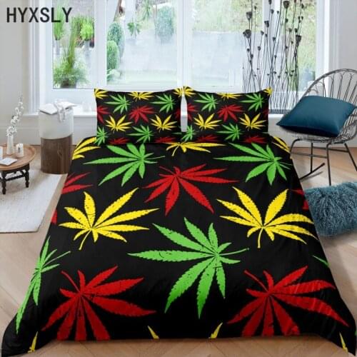 New 3D Print Maple Leaves Duvet Cover Plants Bedding Sets Kids Boys Gifts Bed Set 2/3 Pcs Quilt Comforter Decor Home Textiles
