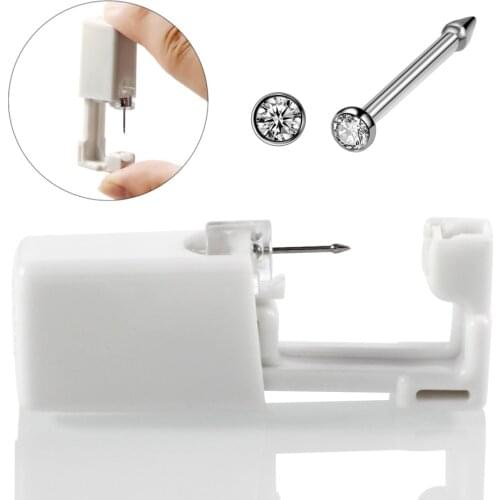 1 Units 20G Disposable Safe Sterile Piercing Unit For Nose Studs Piercing Gun Piercer Tool Machine Kit Stud Earring Body Jewelry