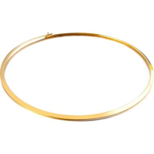 Titanium steel metal exaggerated short collar necklace ladies jewelry