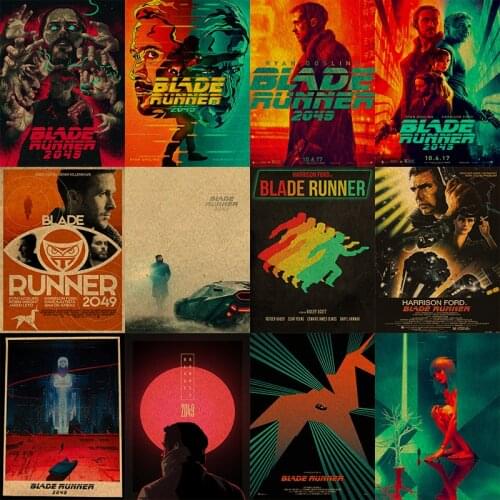 American Movie Blade Runner 2049 Retro Posters Good Quality Kraft Paper Printed Wall Posters Art Painting Home Room Decor