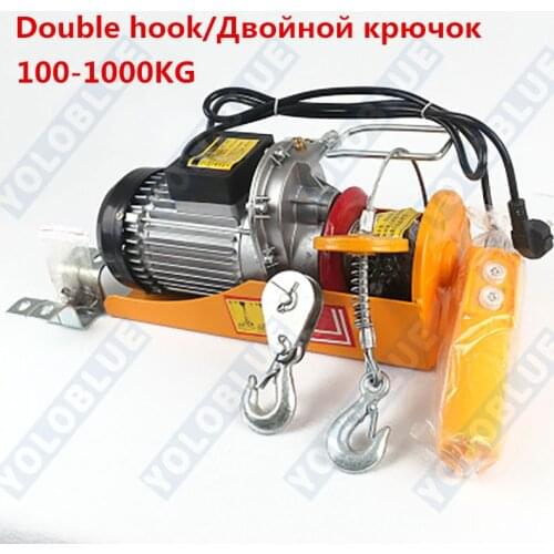 100/200/300kg 12-30m 220V Electric Cable Hoist Lifting Wire Hanging Crane Electric Lifting Crane Durable Steel Cable Hoist