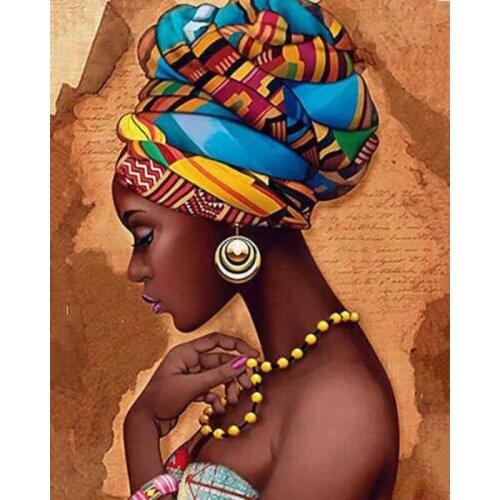 Full Square/Round Drill 5D DIY Diamond Painting "African woman" Embroidery Cross Stitch 3D Home Decor