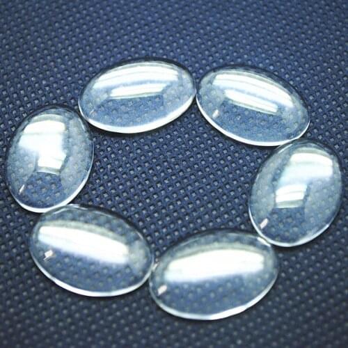 Socharming Transparent Glass Cabochon Clear Crystal Jewelry Fittings Oval shape Size 13x18mm 18x25mm 20x30mm