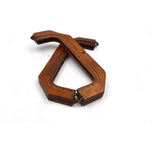 22x8cm Solid Wood Hole Wood Gold Magnet Purse Frame Wood Material Clutch Frame Sew Hole Bag Accessories Retro Vintage Color