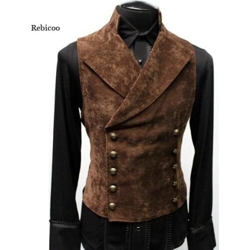 Rebicoo Men's Double Breasted Vests