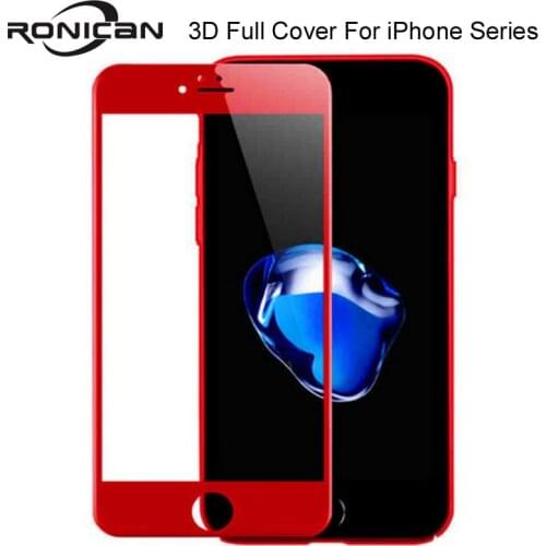 RONICAN 3D Soft full cover screen protector for iphone 8 7 6 6S 9H tempered glass on iPhone 6 6S 7 8 Plus protective glass film