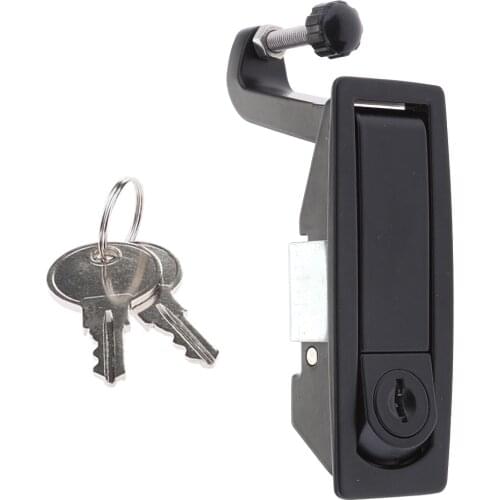 RV Baggage Compartment Door Lock - Flush Lever Compression Locking Latch w/ Keys for Boat Door Cabinet Cockpit Floor