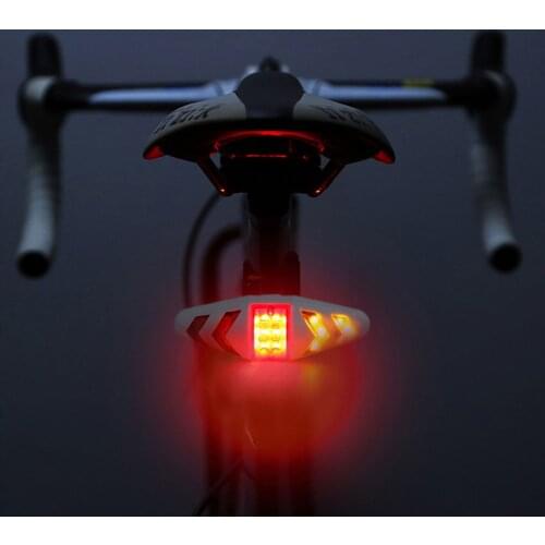 Smart Bike Turning Signal Cycling Taillight Usb Bicycle Rechargeable Rear Light Remote Wireless Control Led Warning Lamp
