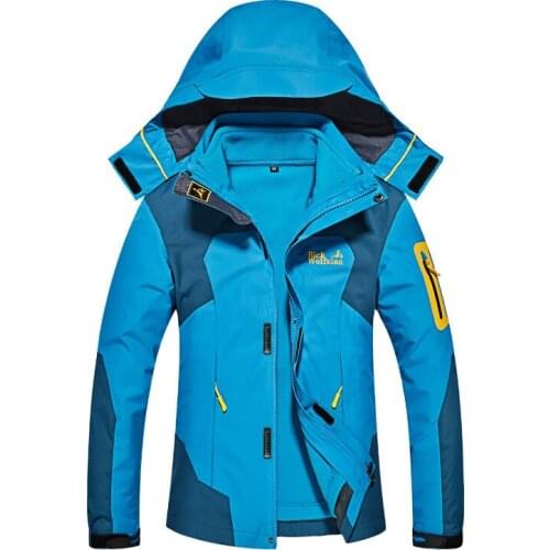 Womens Winter 3 In1 Two-Piece Hiking Jackets Waterproof Windproof Thermal Outdoor Camping Skiing Climbing Windbreaker Coats