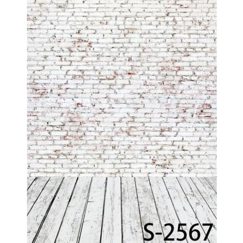 Mehofoto Brick Wall Photo Backdrops for Photography Wood Floor Backgrounds for Newborn Photo Shoot Vinyl Cloth